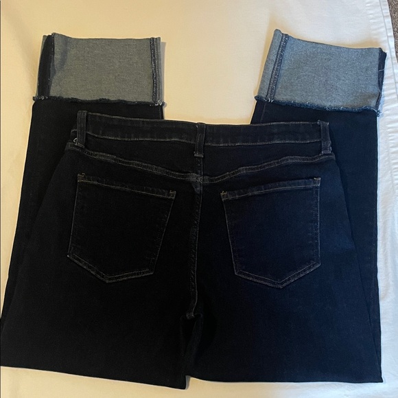 Kut from the Kloth Fay Dark Indigo High Rise Straight Cuffed Jeans Size 2 (10) - Picture 4 of 5